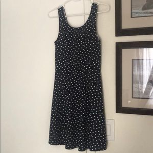 Navy Blue polka dot dress